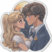 Kawaii SailorMoon TuxedoMask Romantische Sticker (Voorkant)