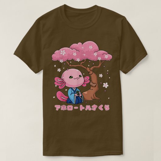 Kawaii Sakura Aolotl Japans Sakura Aolotl Cherry T-shirt (Design voorkant)