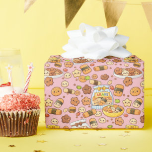 Kawaii Sakura Arare kakimochi Cadeaupapier
