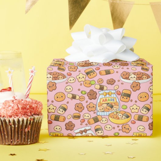 Kawaii Sakura Arare kakimochi Cadeaupapier (Verjaardagsfeest)