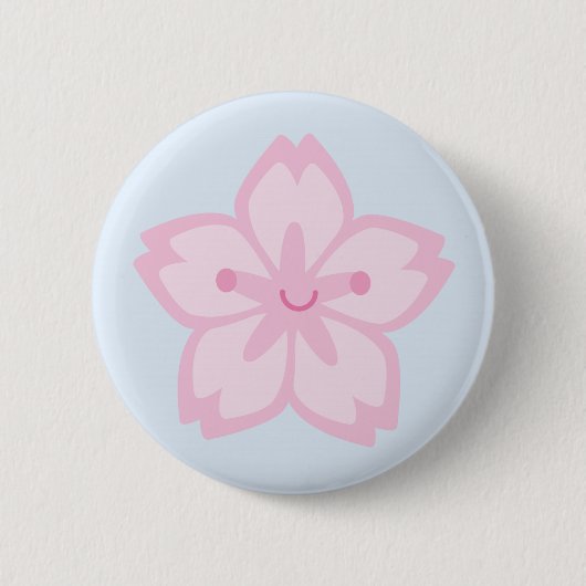 Kawaii Sakura Cherry Blossom Flower Ronde Button 5,7 Cm (Voorkant)