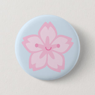 Kawaii Sakura Cherry Blossom Flower Ronde Button 5,7 Cm