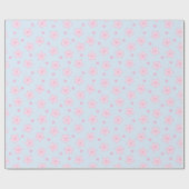 Kawaii Sakura Cherry Blossoms Cadeaupapier (Vlak)