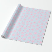 Kawaii Sakura Cherry Blossoms Cadeaupapier (Uitgerold)