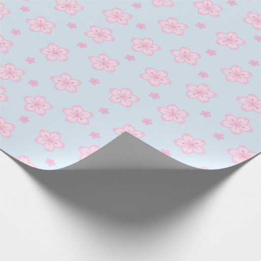 Kawaii Sakura Cherry Blossoms Cadeaupapier (Hoek)
