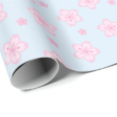 Kawaii Sakura Cherry Blossoms Cadeaupapier (Rol Hoek)