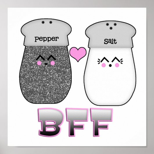 Kawaii Salt n Pepper BFF Poster (Voorkant)