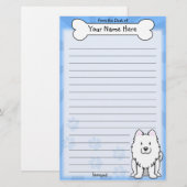Kawaii Samoyed Stationery Briefpapier (Voorkant / Achterkant)