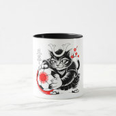 Kawaii Samurai Cat Soccer Gift for Anime Fans Mok (Midden)