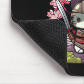 Kawaii Samurai Kitten met Cherry Blossom Japans Muismat (Hoek)