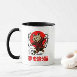 Kawaii Samurai Voetbal Japanse Anime Droomjager Mok