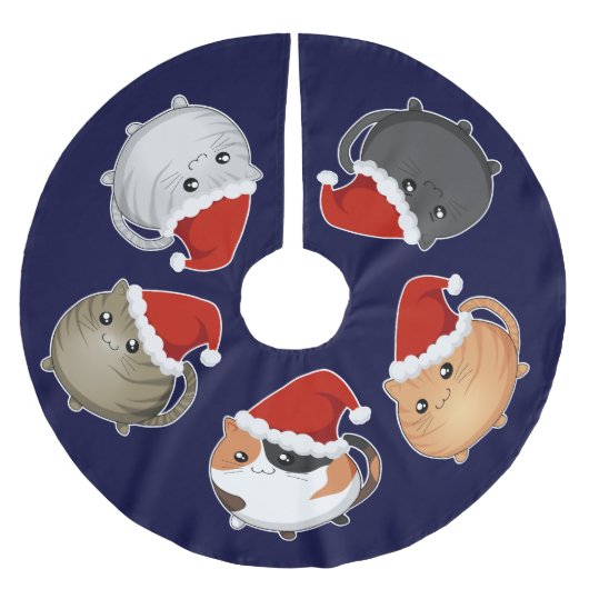 Kawaii Santa cats Kerstboom Rok (Voorkant)