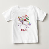 Kawaii Santa Claus Riding Rainbow Unicorn (Voorkant)