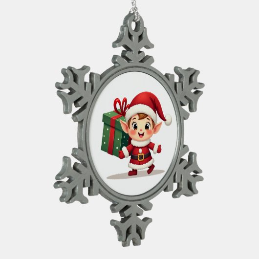 Kawaii Santa's Elf Helper Ornament (Links)