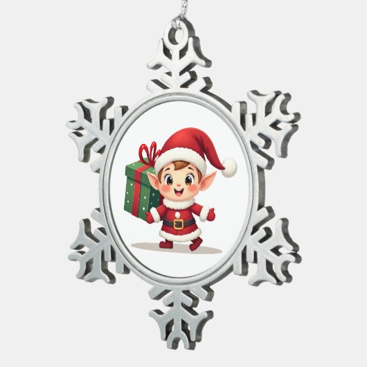 Kawaii Santa's Elf Helper Ornament (Rechts)