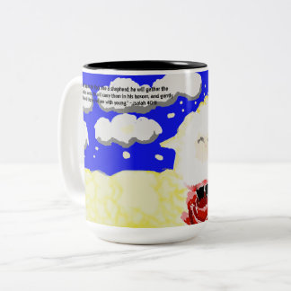 Kawaii schaap tweekleurige koffiemok