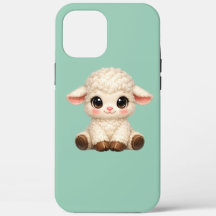 Kawaii Schaap Zit Gelukkig Met Zoete