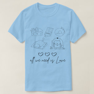 kawaii schattig liefde t-shirt