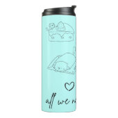 kawaii schattig liefde thermosbeker (Gedraaid links)