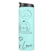 kawaii schattig liefde thermosbeker (Geroteerd rechts)