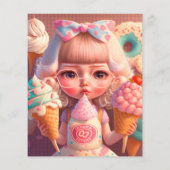 Kawaii schattig meisje met ijsjes (Achterkant)