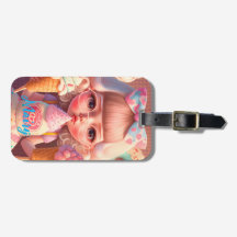 Kawaii schattig meisje met ijsjes