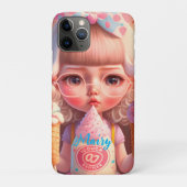 Kawaii schattig meisje met ijsjes Case-Mate iPhone case (Achterkant)