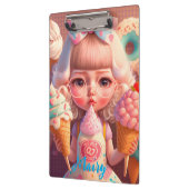 Kawaii schattig meisje met ijsjes klembord (Links)