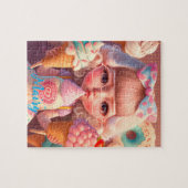 Kawaii schattig meisje met ijsjes legpuzzel (Horizontaal)