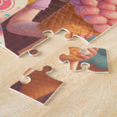 Kawaii schattig meisje met ijsjes legpuzzel (Zijkant)