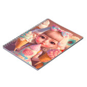 Kawaii schattig meisje met ijsjes notitieboek (Linkerzijde)