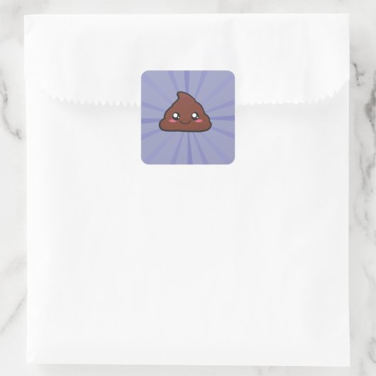 Kawaii schattig poep sticker (Tas)