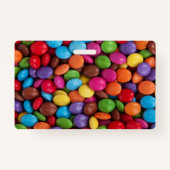 kawaii schattig snoepgoed van regenboogkleuren cho badge (Achterkant)