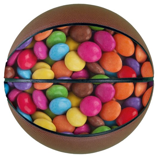 kawaii schattig snoepgoed van regenboogkleuren cho basketbal (Voorkant)