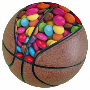 kawaii schattig snoepgoed van regenboogkleuren cho basketbal