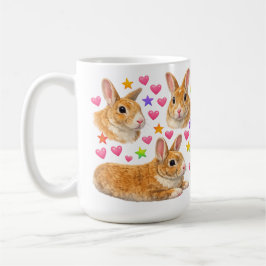 kawaii schattig y2k regenboog konijn konijntje koffiemok