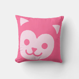 Kawaii Schattig Zoete Kitty Kat Gezicht Kussen