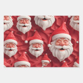 Kawaii Schattige 3D Santa Inpakpapier Vel (Voorkant 2)