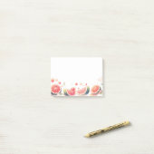 Kawaii, Schattige, Anime Watermelon Design Post-it® Notes (Op bureau)