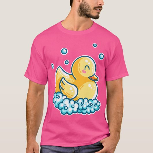 Kawaii Schattige Bad Rubber Duck T-shirt (Voorkant)