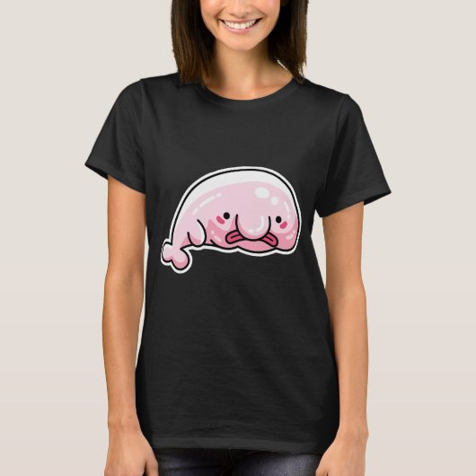 Kawaii Schattige Blobvis T-shirt (Voorkant)