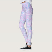 Kawaii Schattige Boho Swirly Pastel Katoen Snoep M Leggings (Links)