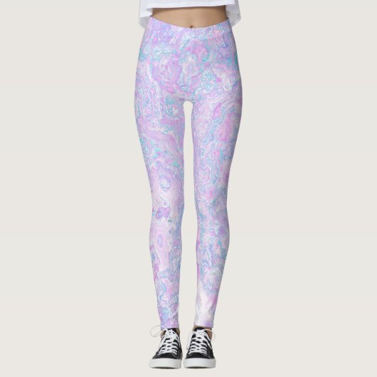 Kawaii Schattige Boho Swirly Pastel Katoen Snoep M Leggings (Voorkant)