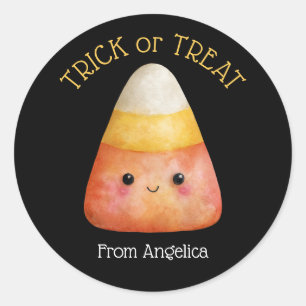 Kawaii Schattige Candy Corn Kinder Halloween Ronde Sticker