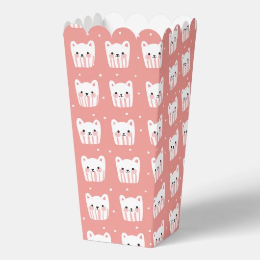 Kawaii Schattige Cats Pattern Pink Whimsical Popco Bedankdoosjes (Voorkant)