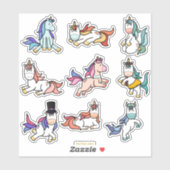 Kawaii Schattige Eenhoorn Pony Kleurrijke Set Sticker (Vel)