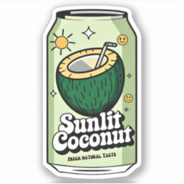 Kawaii Schattige Fun Fruity Coconut Juice Drink Sticker
