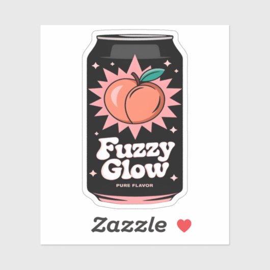Kawaii Schattige Fun Fruity Peach Juice Drink Sticker (Vel)