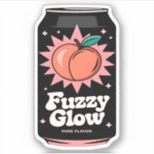 Kawaii Schattige Fun Fruity Peach Juice Drink Sticker (Voorkant)