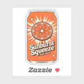 Kawaii Schattige Fun Fruity Sinaasappel Juice Drin Sticker (Vel)
